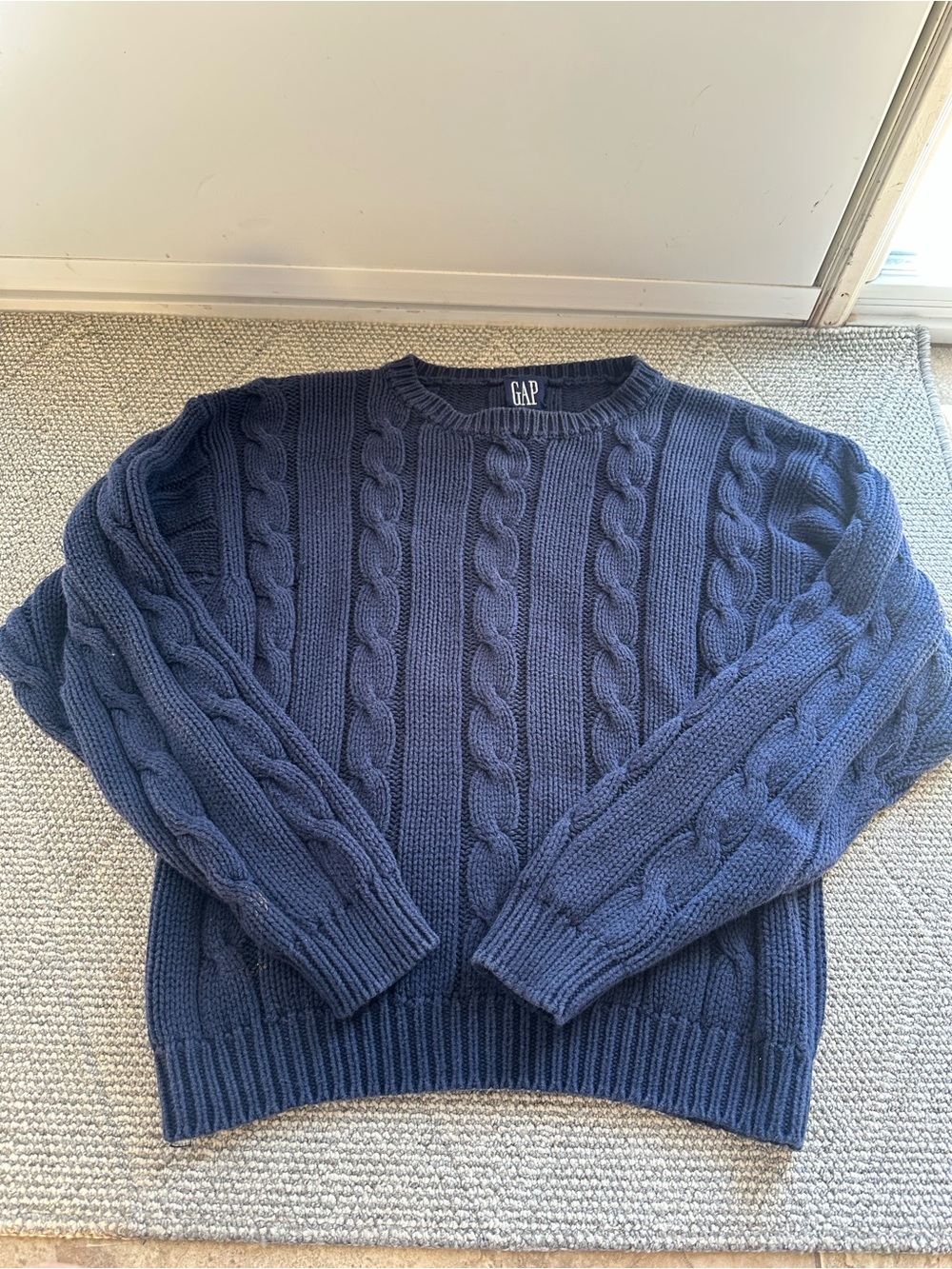 GAP Dark Navy Cable knit Sweater 100% cotton